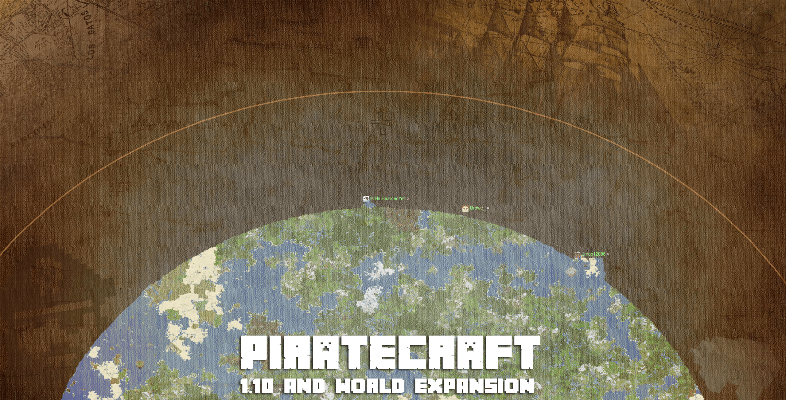 PirateCraft Minecraft 1.10.2 update and world expansion