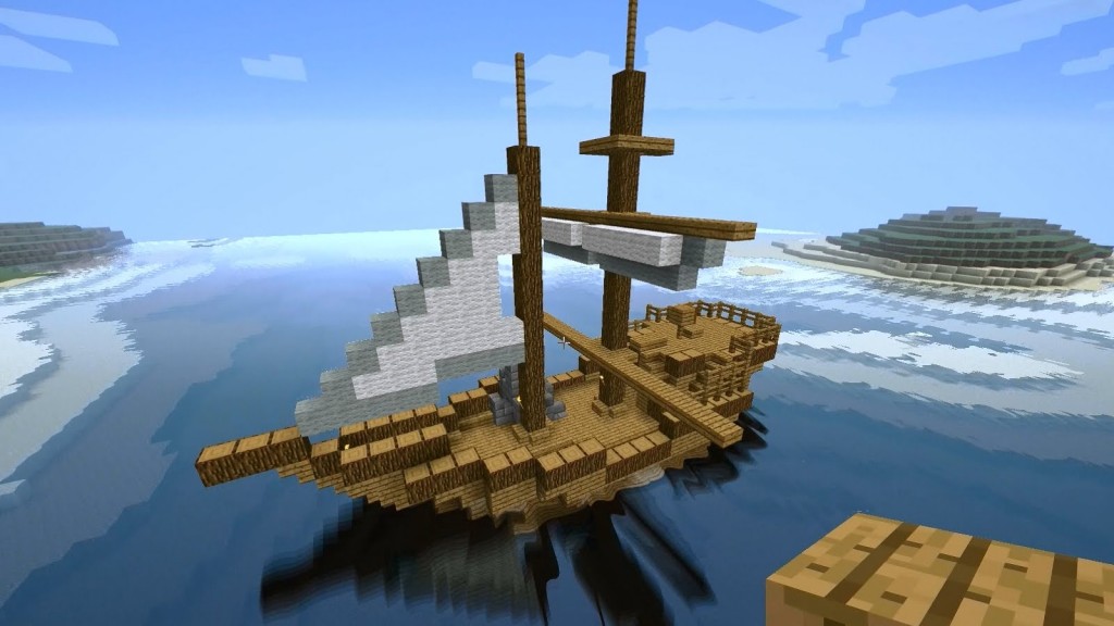 How to make a Dhow minecraft ship for PirateCraft
