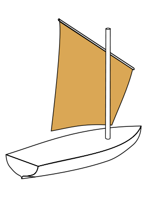 A ship with a lugsail