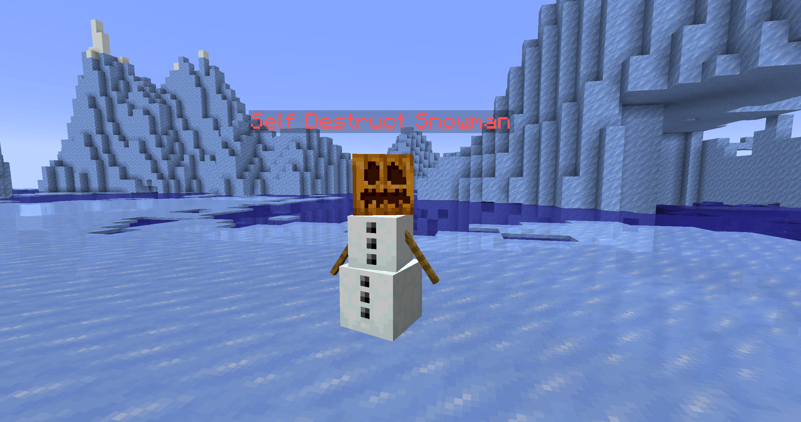 Frosting - self destructing snowman